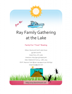 2013 Family Gathering invite